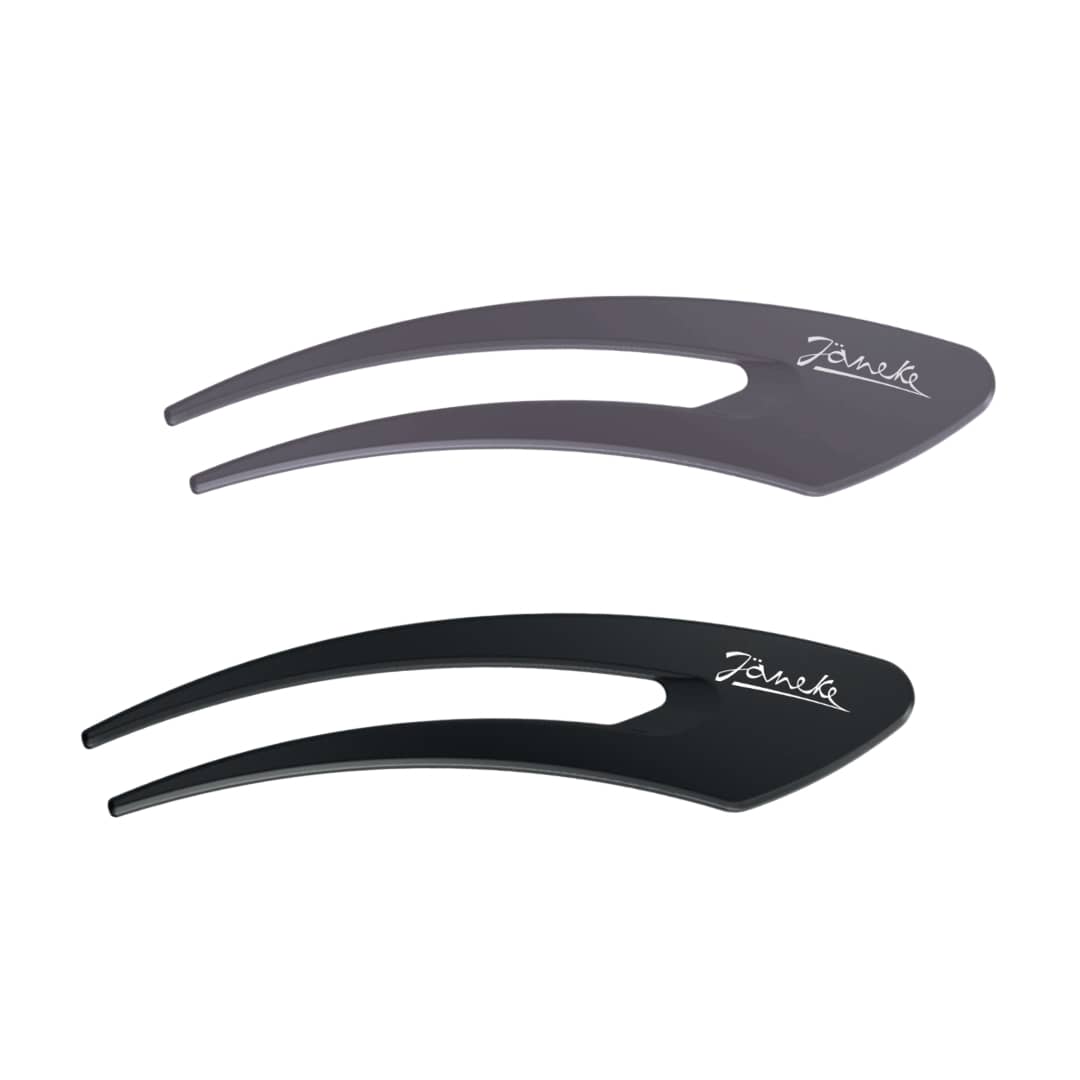 Janeke Blister Hairpins DoveGrey 2 Pieces