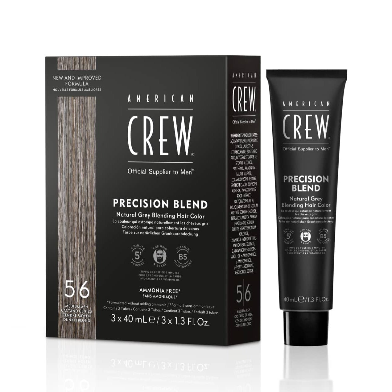 American Crew Precision Blend Brown - Medium Ash 5-6 - Sagema
