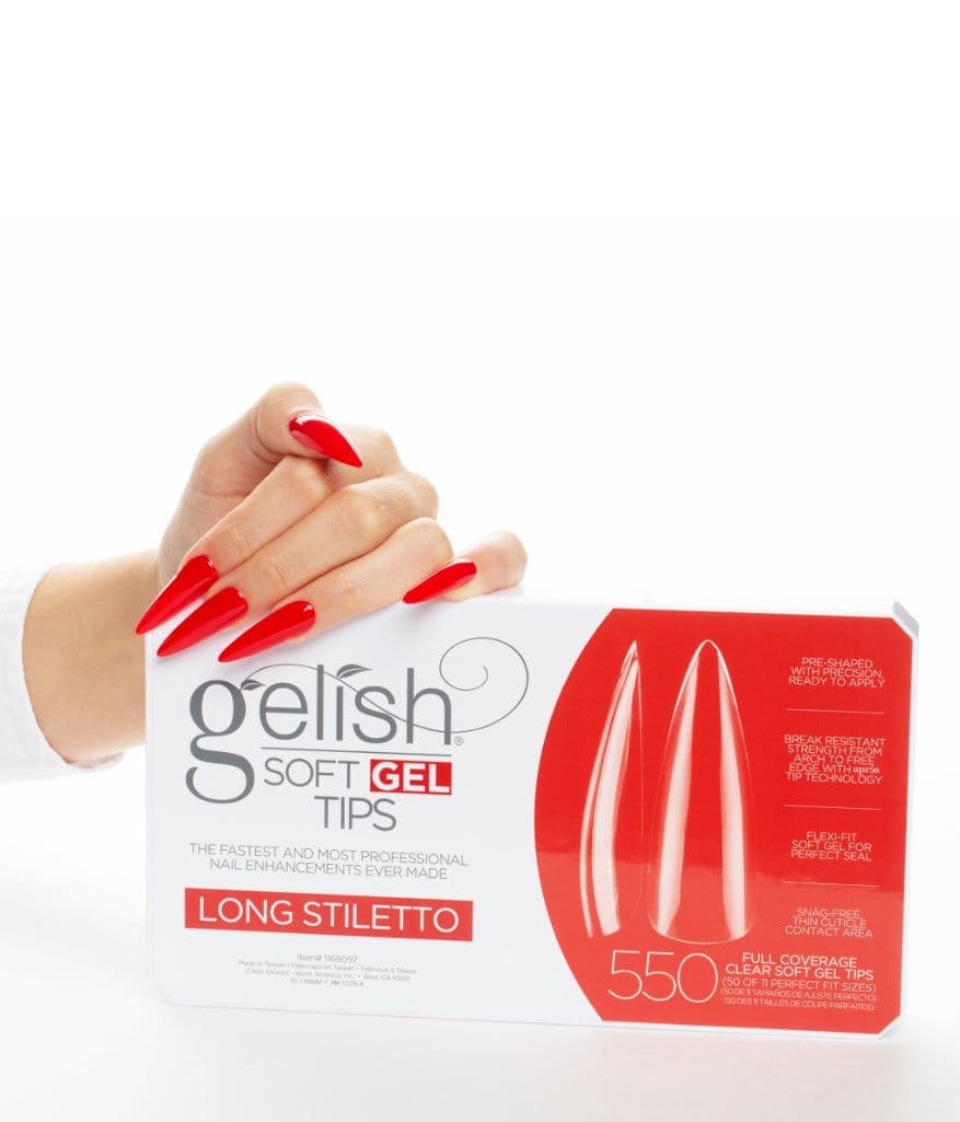 Gelish SoftGel Long Stiletto Tips 50 Pack Refill - Sagema