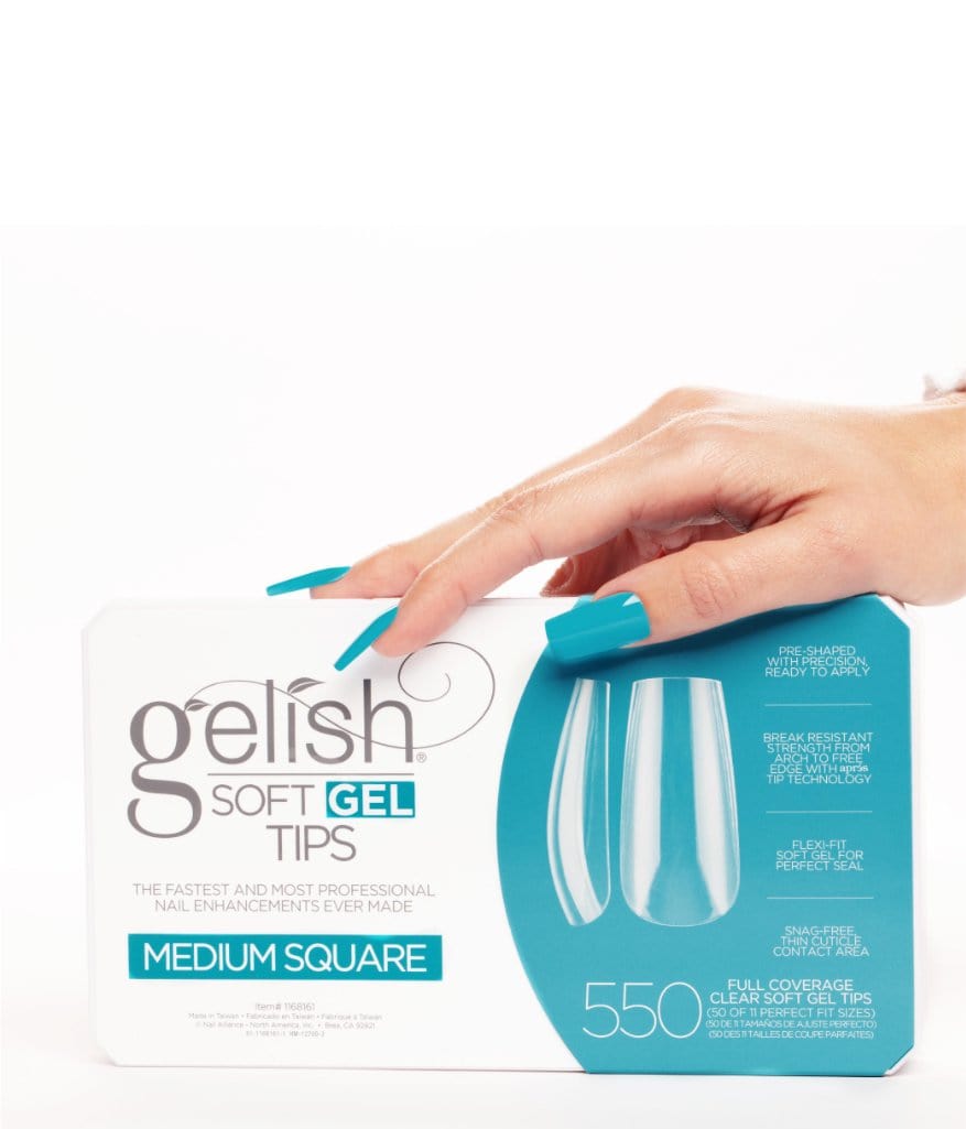 Gelish SoftGel Medium Square Tips 50 Pack Refill - Sagema