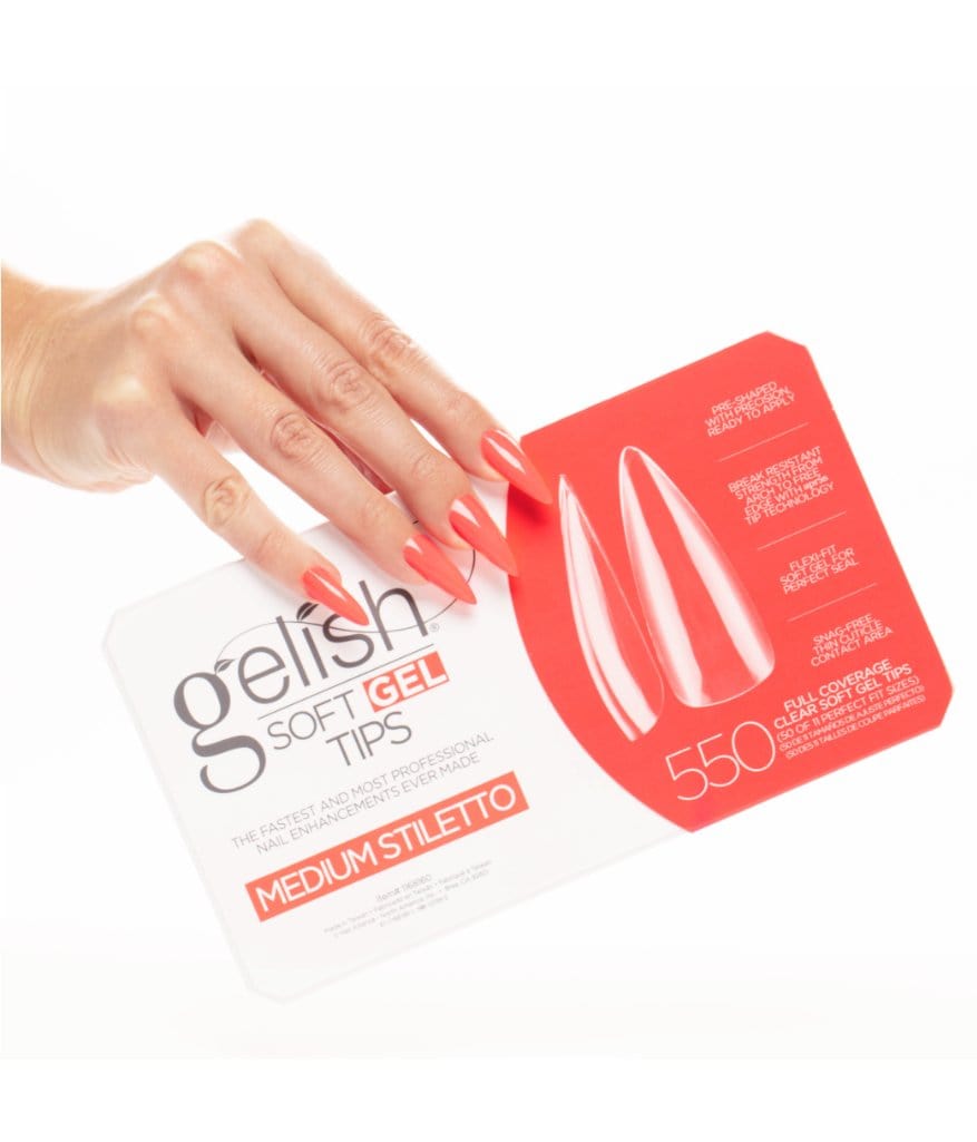 Gelish SoftGel Medium Stiletto Tips 50 Pack Refill - Sagema