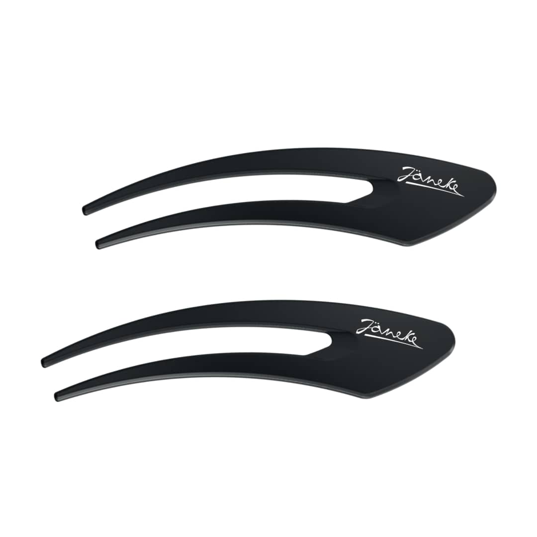 Janeke Blister Hairpins Black 2 Pieces